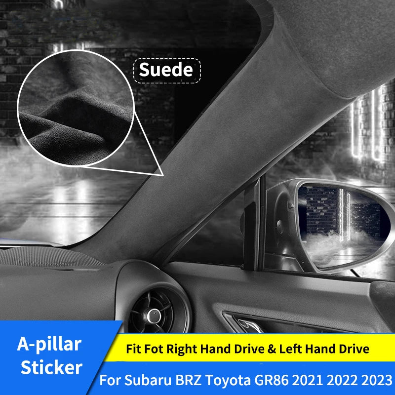Suede A-Pillar Sticker for BRZ/GR86 2021-2025 LHD/RHD – Car Accessories | MotorWorld Marketplace