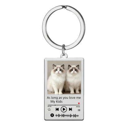 Custom Music Song Photo Name Keychain – Stainless Steel Gift 40MM 24MM 2 – Car Accessories | MotorWorld Marketplace