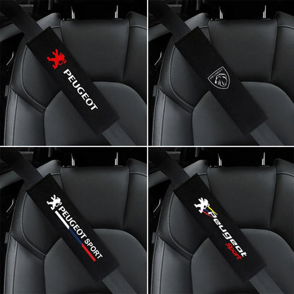 2PCS Seat Belt Shoulder Pads for Peugeot