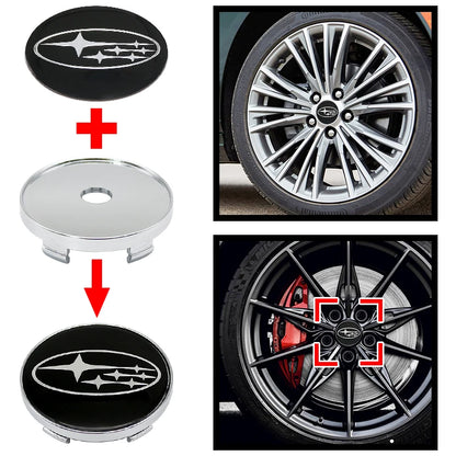 (NOT SOLD TO EUROPE) 4PCS 56/60mm Hub Covers Decals for Subaru WRX STI BRZ – Car Accessories | MotorWorld Marketplace