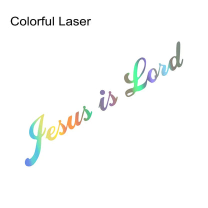 Jesus is Lord Vinyl Decal – Christian Auto & Laptop Sticker Colorful Laser – Car Accessories | MotorWorld Marketplace