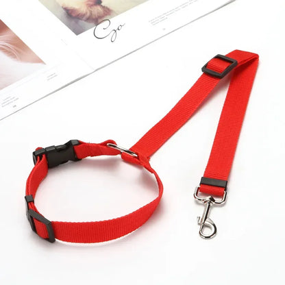 Adjustable Pet Car Seat Belt Headrest Restraint – Safe Travel Red – Car Accessories | MotorWorld Marketplace