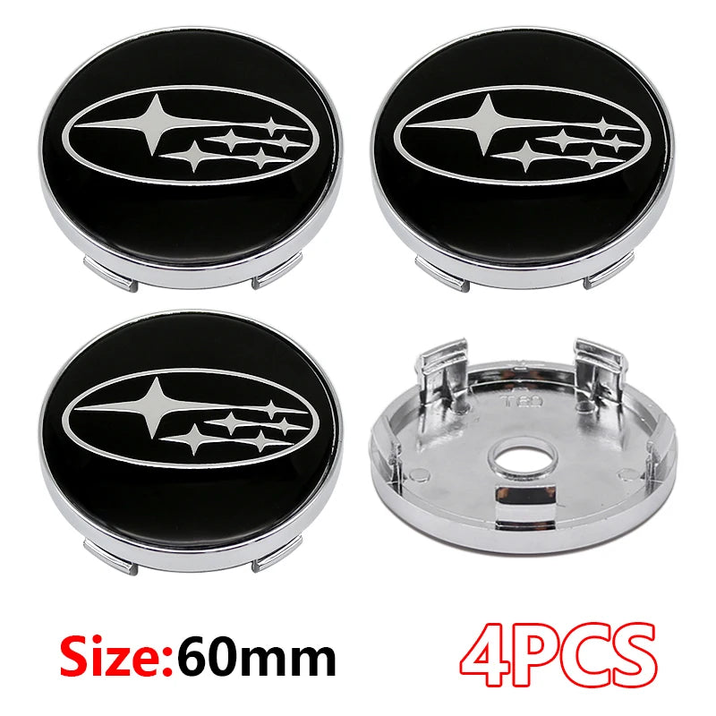 (NOT SOLD TO EUROPE) 4PCS 56/60mm Hub Covers Decals for Subaru WRX STI BRZ 60mm-Black Subaru-4pcs – Car Accessories | MotorWorld Marketplace