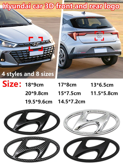 ABS Front Grille Emblem Sticker for Hyundai Tucson Elantra