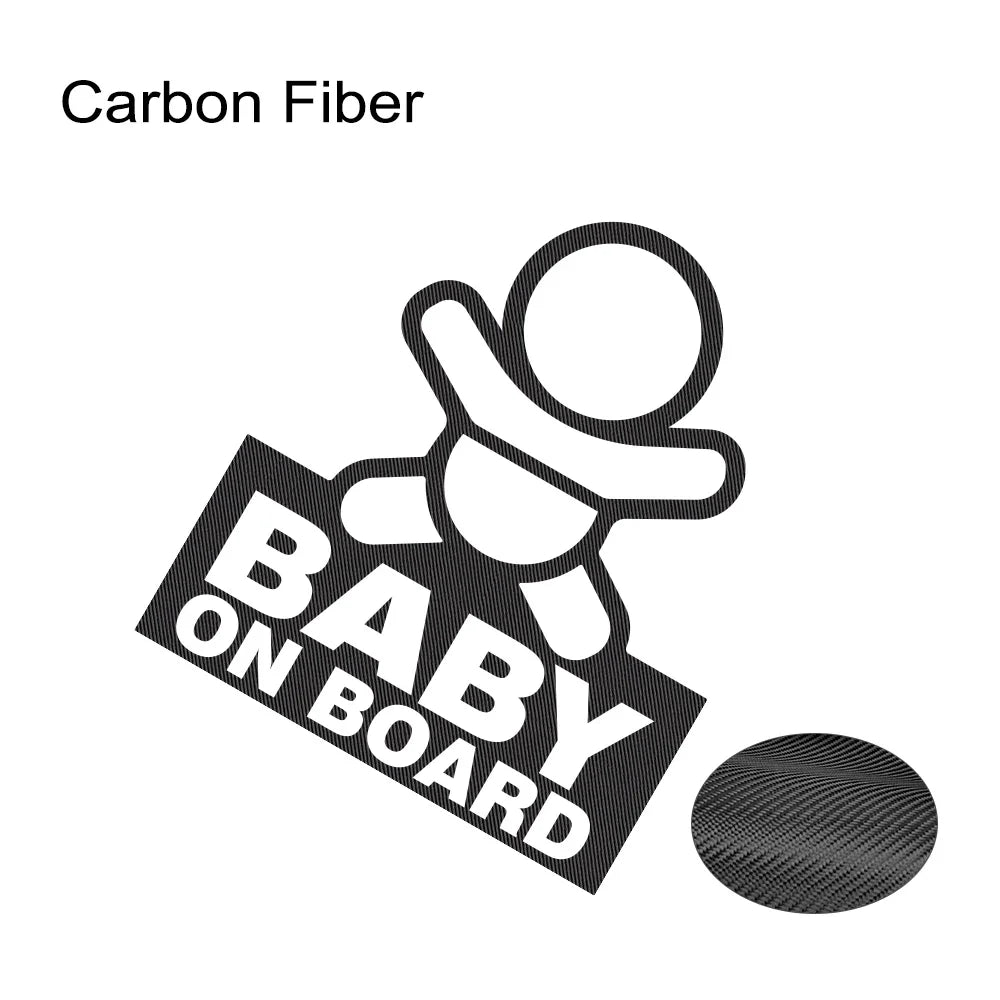 Baby on Board Safety Sticker – Durable Vinyl Car Decal Sign Carbon Fiber – Car Accessories | MotorWorld Marketplace