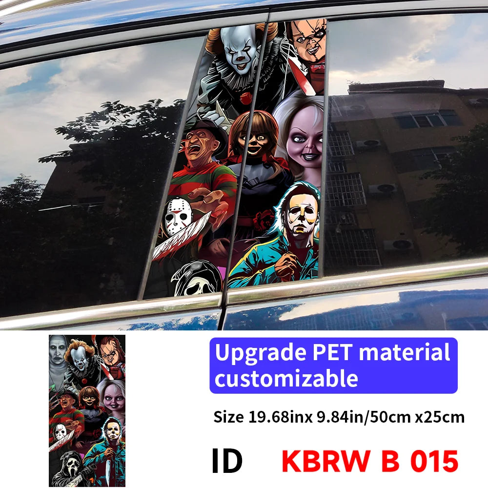 Horror Ghost B Pillar Car Stickers | Waterproof, UV-Proof 015 – Car Accessories | MotorWorld Marketplace