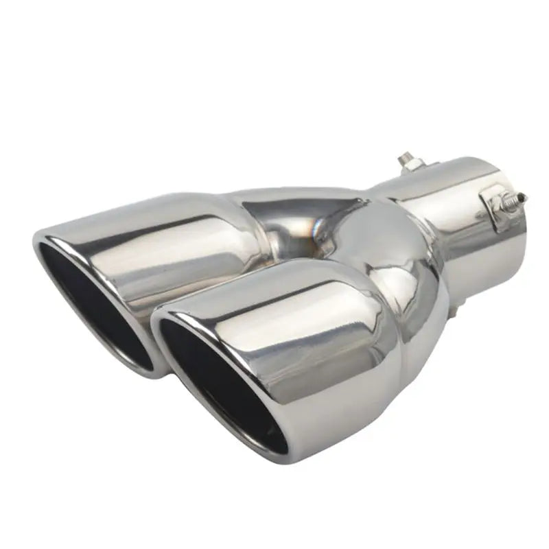 Universal Double Outlet Chrome Muffler Tip