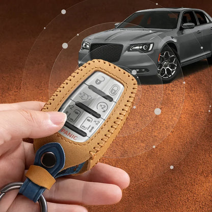 Funda de cuero premium para llavero de Chrysler Voyager/Pacifica