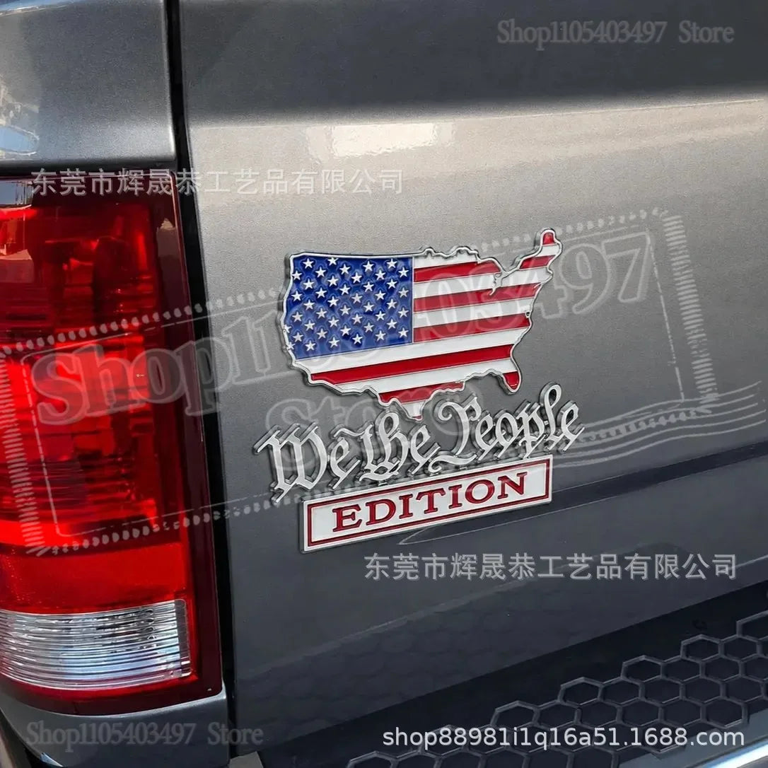 Patriot Flag 3D Metal Car Emblem Badge – We The People Decal – Car Accessories | MotorWorld Marketplace
