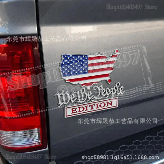 Patriot Flag 3D Metal Car Emblem Badge – We The People Decal – Car Accessories | MotorWorld Marketplace