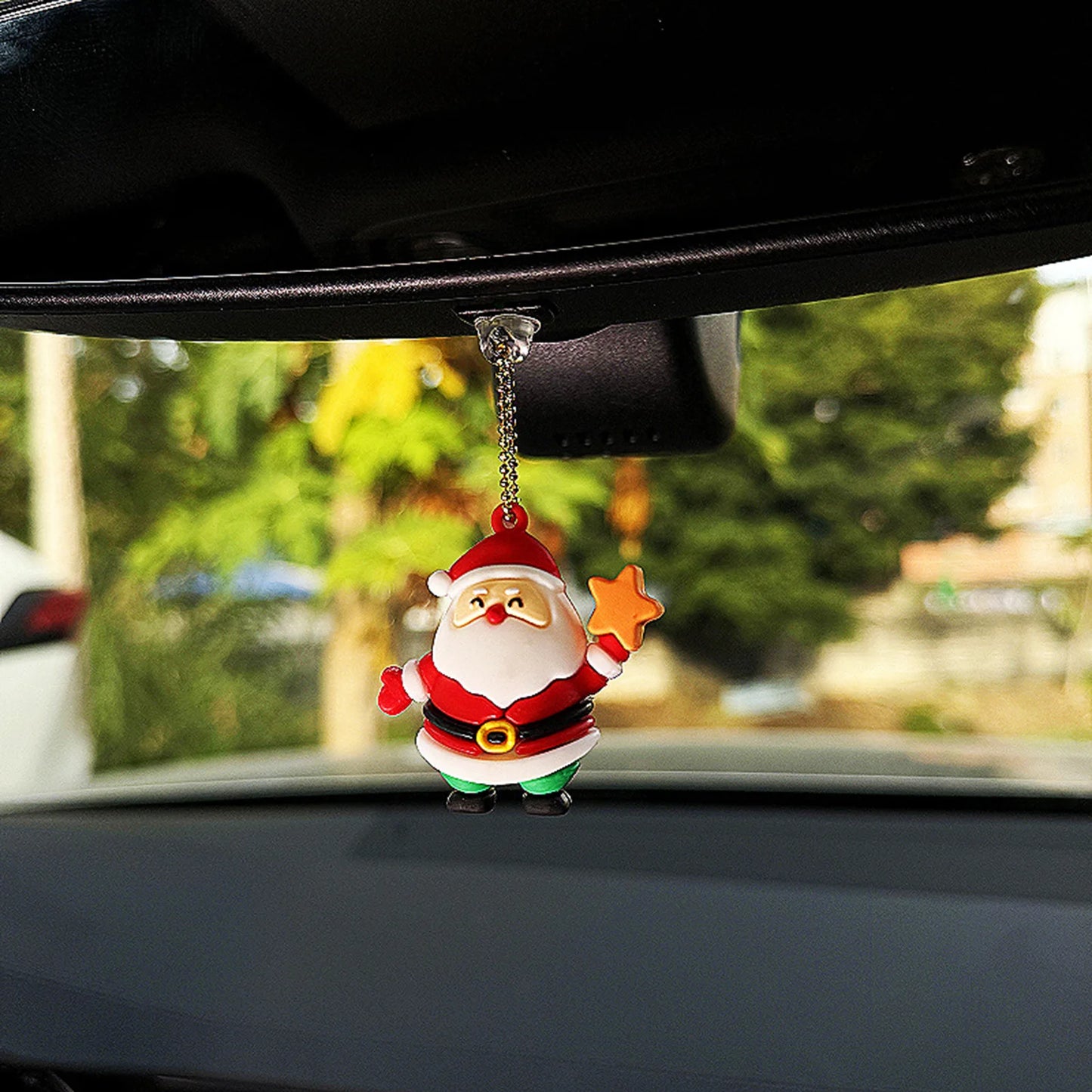 3/5Pcs Xmas Car Mirror Ornaments Set – Santa & Reindeer Decor – Car Accessories | MotorWorld Marketplace