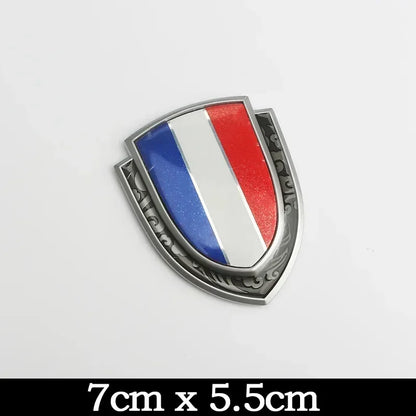 3D Metal Flag Emblem Badge Decal for BMW Audi Toyota France Silver – Car Accessories | MotorWorld Marketplace