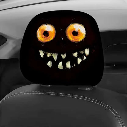 2Pcs Halloween Pumpkin Headrest Covers Universal Double-Sided A4 – Car Accessories | MotorWorld Marketplace