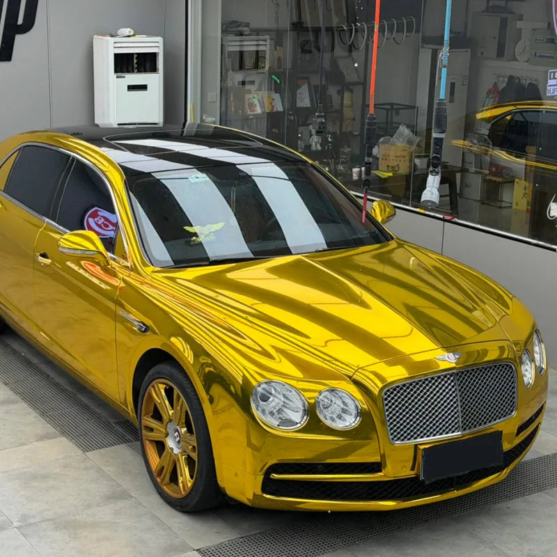 Gloss Chrome Gold Vinyl Wrap – Self-Adhesive, Bubble Free – Car Accessories | MotorWorld Marketplace