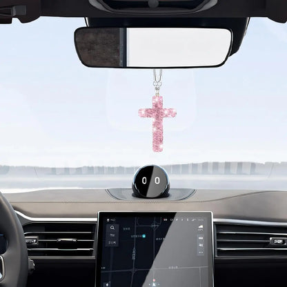 Crystal Diamond Cross Mirror Hanger – Universal Auto Decor