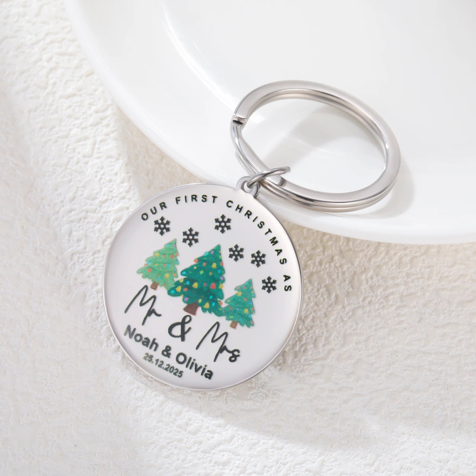 Custom Stainless Steel Keychain – Engraved Name & Date Gift – Car Accessories | MotorWorld Marketplace