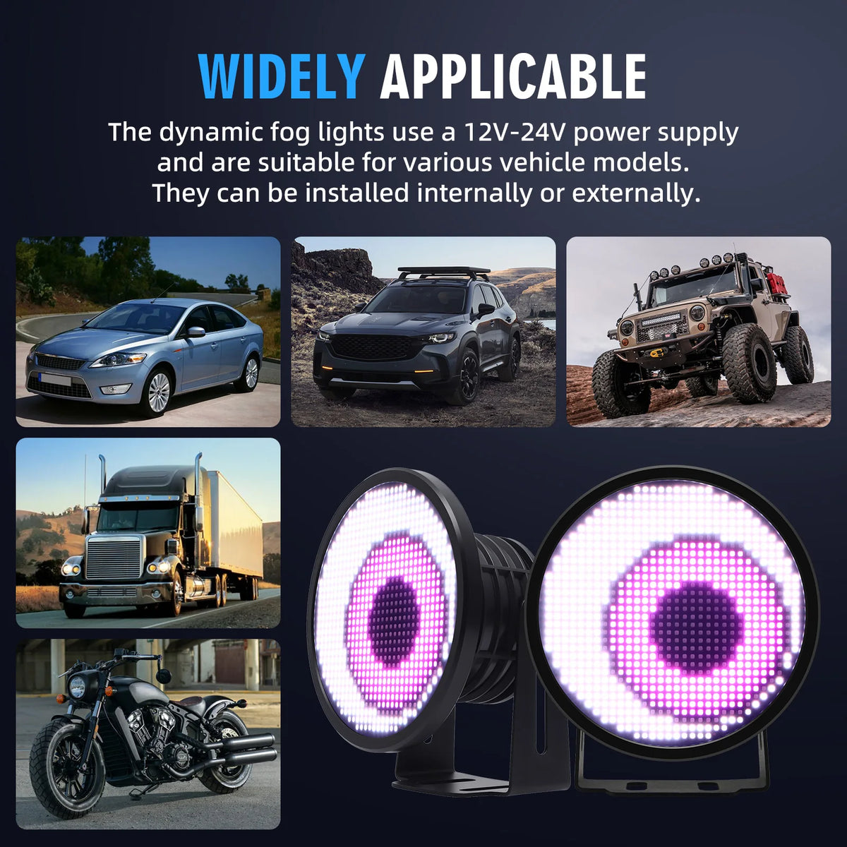AD LED Dynamic Eye Fog Headlamps 2pcs 12V-24V Bluetooth – Car Accessories | MotorWorld Marketplace