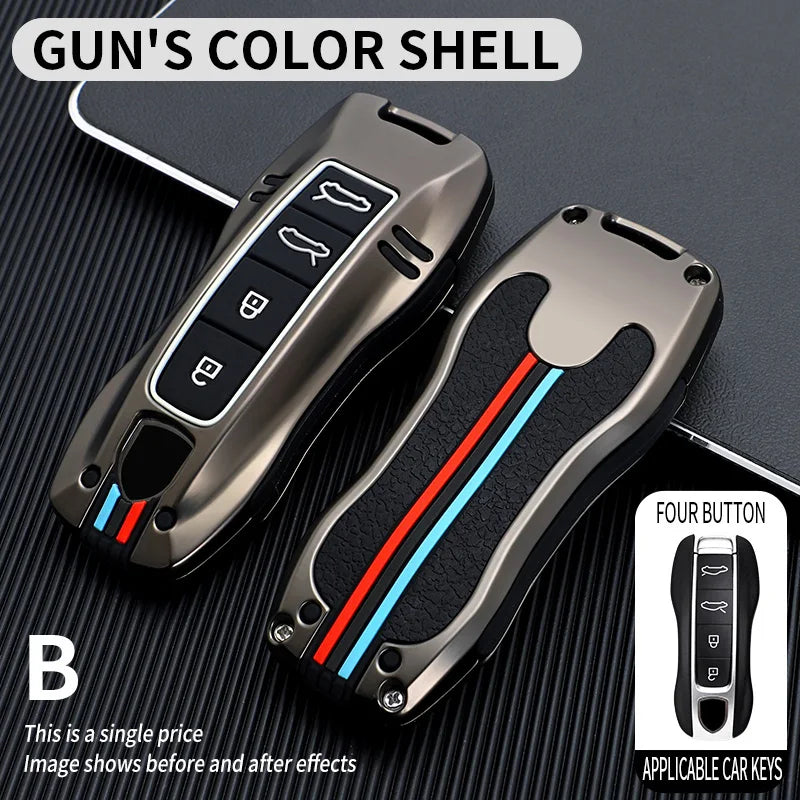 Zinc Alloy Smart Key Case for Porsche 911 Cayenne Taycan Grey Color Shell-2 China Mainland – Car Accessories | MotorWorld Marketplace