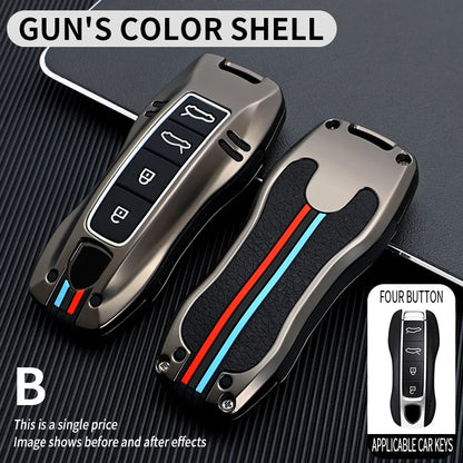 Zinc Alloy Smart Key Case for Porsche 911 Cayenne Taycan Grey Color Shell-2 China Mainland – Car Accessories | MotorWorld Marketplace