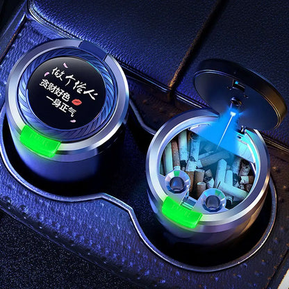 Portable Car Ashtray, Luminous Button, Large Capacity, LED – Car Accessories | MotorWorld Marketplace