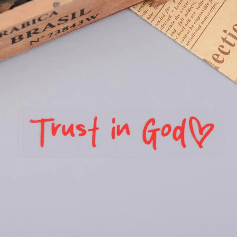 Trust In God Heart Car Decal – Faith Auto Mirror Sticker Red – Car Accessories | MotorWorld Marketplace