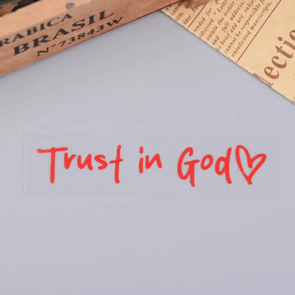 Trust In God Heart Car Decal – Faith Auto Mirror Sticker Red – Car Accessories | MotorWorld Marketplace