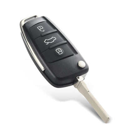 KEYYOU Flip Remote Key Case for Audi A2 A3 A4 A6 A8 Q7 TT