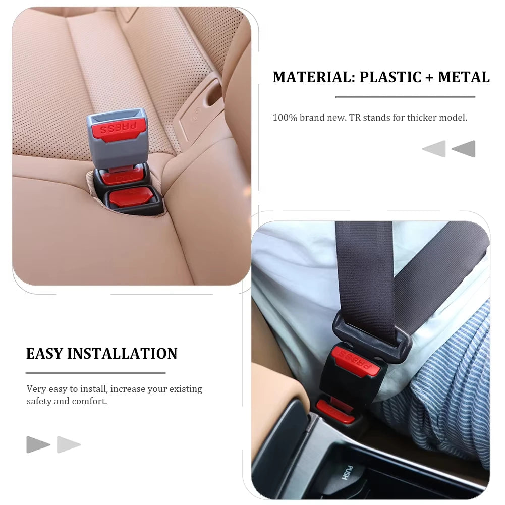 Rallonge de ceinture de sécurité pour voiture - Clip de boucle de sécurité robuste