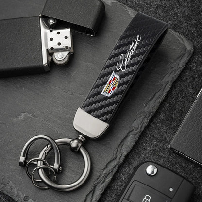Premium Carbon Fiber Keychain for Cadillac Escalade & More