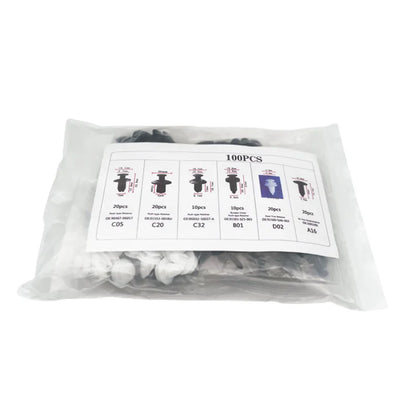 Kit de clips de fixation pour voiture | Goupilles de retenue à poussoir mixtes pour pare-chocs, portières et garnitures