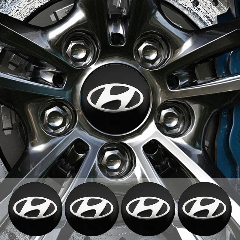 4Pcs Hyundai Wheel Hub Caps 56/60/65mm (2.02/2.36/2.56imch)