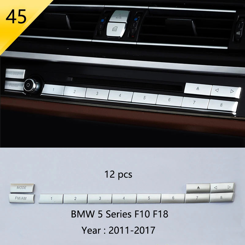 BMW F10 F18 Interior Button Panel Trim Stainless Steel Cover 45 Type – Car Accessories | MotorWorld Marketplace