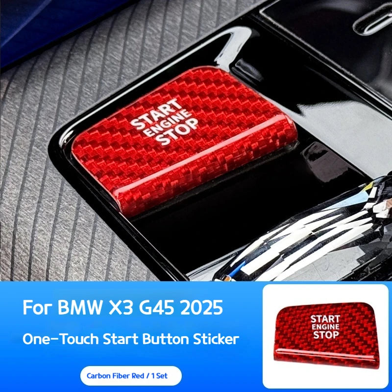 BMW G45/G60/G70 2023-26 Carbon Start Button Cover Decor C red G45 – Car Accessories | MotorWorld Marketplace