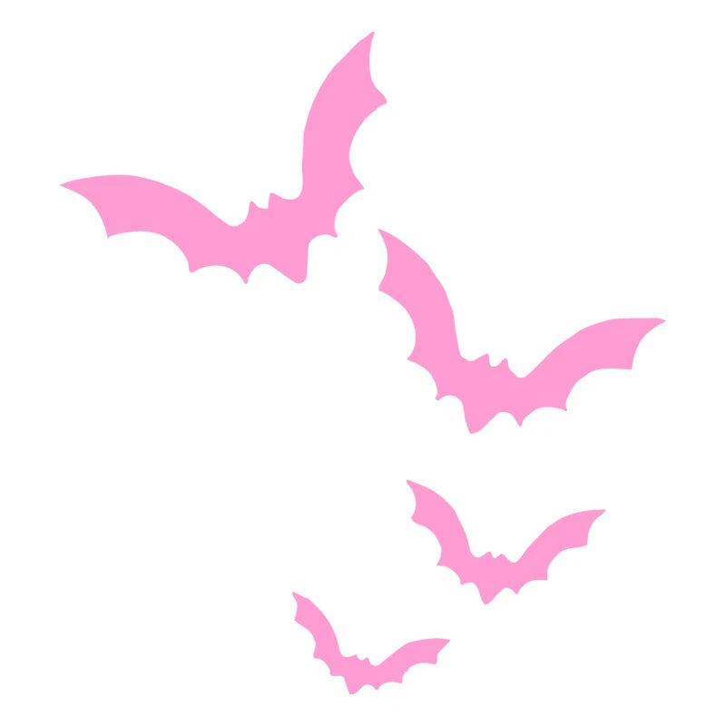 Spooky Bats Car Rearview Mirror Decal – Waterproof Vinyl soft pink 4.5x4cm – Car Accessories | MotorWorld Marketplace