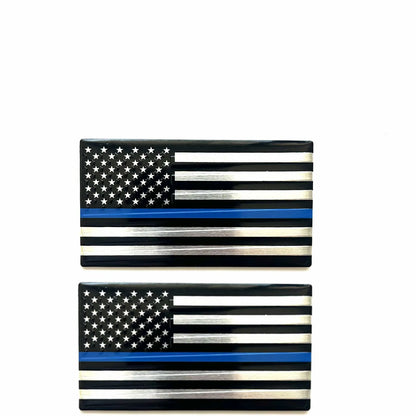 Aluminum Alloy US Flag Emblem Badge—Trunk/Side Car Decor black blue 2pc – Car Accessories | MotorWorld Marketplace
