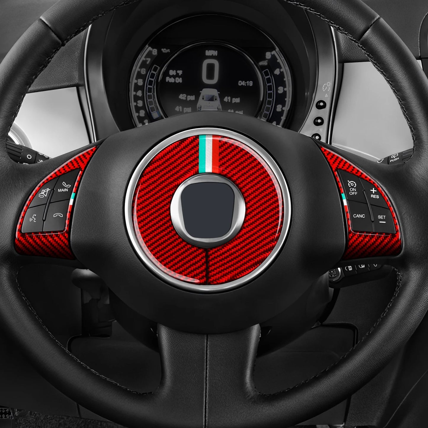 Carbon Fiber Steering Wheel Trim for Fiat 500/595 2007-2019 – Car Accessories | MotorWorld Marketplace