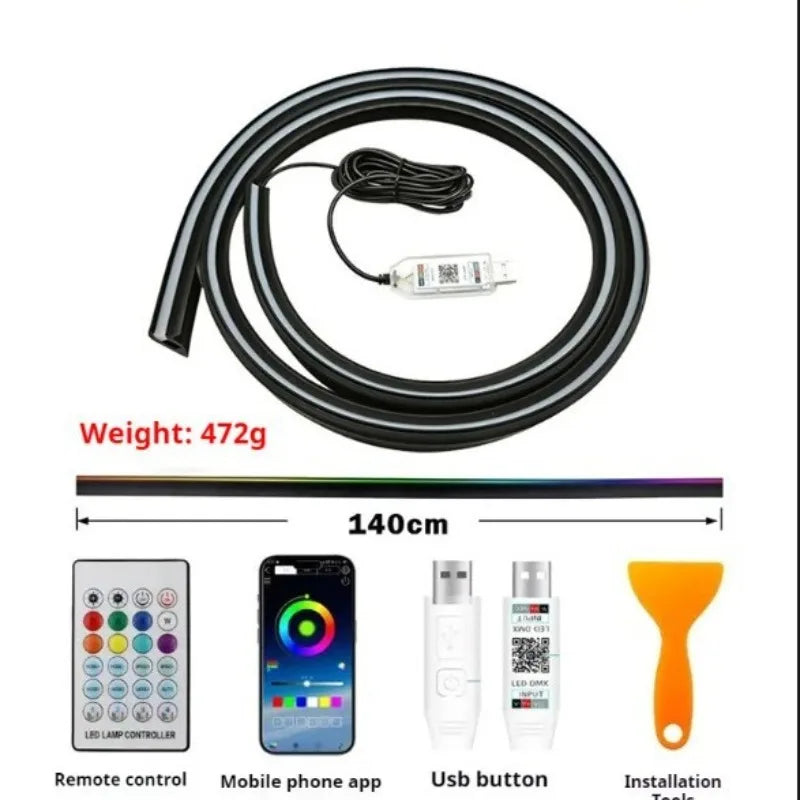 Front Windshield RGB LED Light 150/140cm APP USB Remote 140CM RGB APP Remote control – Car Accessories | MotorWorld Marketplace