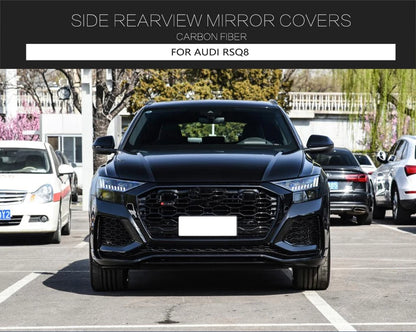 Dry Carbon Mirror Caps for Lamborghini Urus or Audi Q8/SQ8/RSQ8 2020-23