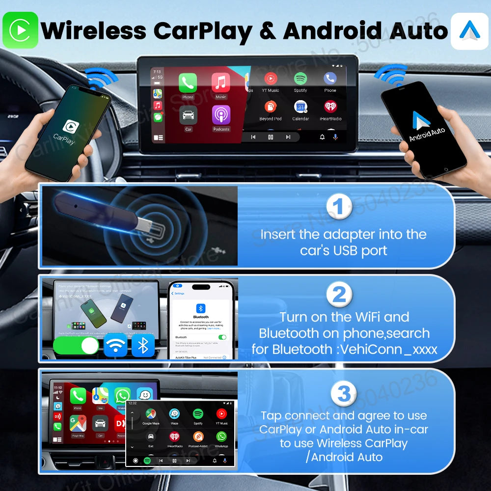 CarlinKit 5.0 Mini Adapter Wireless CarPlay & Android Auto