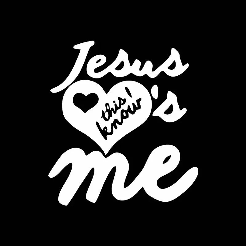 Christian Jesus Cross Car Sticker – Durable Vinyl Decal