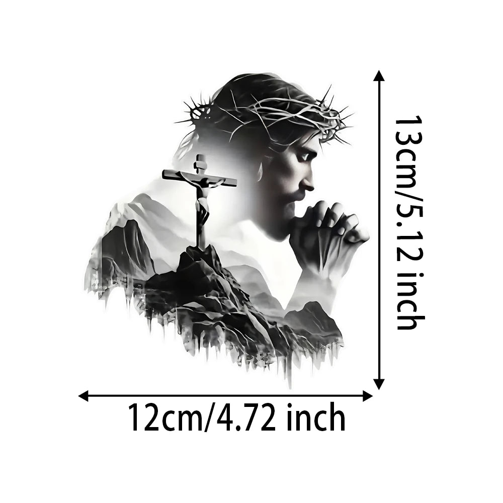 12x13cm Jesus Faith Vinyl Decal – Durable Auto Sticker AZ394-PVC 12x13cm – Car Accessories | MotorWorld Marketplace