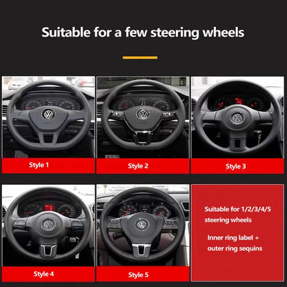 ABS Carbon Fiber Steering Badge for Volkswagen
