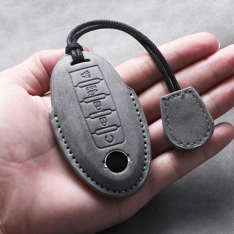 Nissan 5-Button Leather Key Case Cover X-Trail/Rogue/Altima