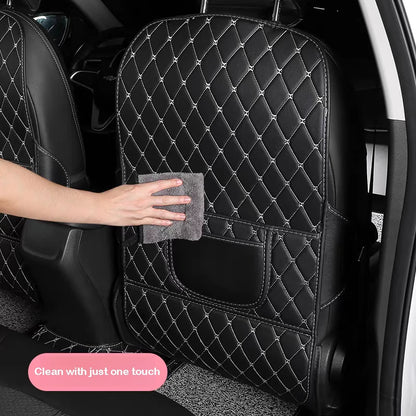 PU Leather Car Seat Back Protector Pad – Anti-Kick, Durable – Car Accessories | MotorWorld Marketplace