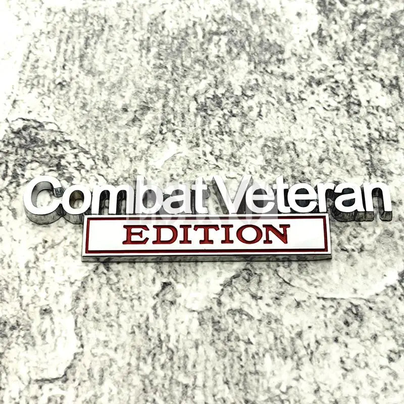 3D Combat Veteran Metal Chrome Emblem Badge – Zinc Alloy Decal Style1 – Car Accessories | MotorWorld Marketplace