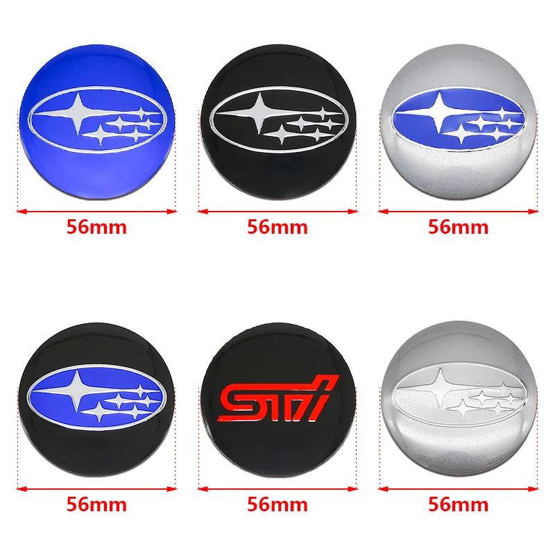 (NOT SOLD TO EUROPE) 4PCS 56/60mm Hub Covers Decals for Subaru WRX STI BRZ – Car Accessories | MotorWorld Marketplace