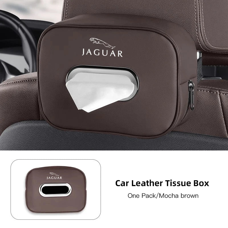 Premium Leather Tissue Holder for Jaguar