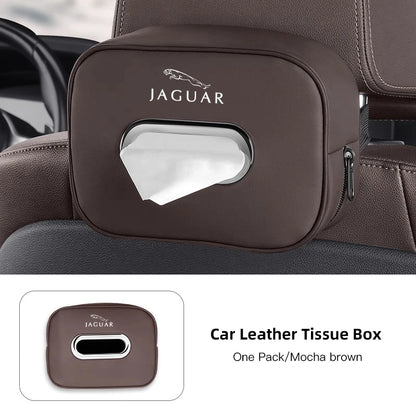 Premium Leather Tissue Holder for Jaguar