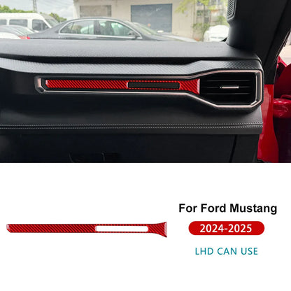Real Carbon Fiber Console Trim for Mustang GT 2024-2026 Type A For LHD Red – Car Accessories | MotorWorld Marketplace