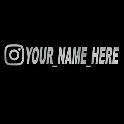 Custom Instagram Username Vinyl Decal for Car & Motorcycle Silver Send me the name – Car Accessories | MotorWorld Marketplace